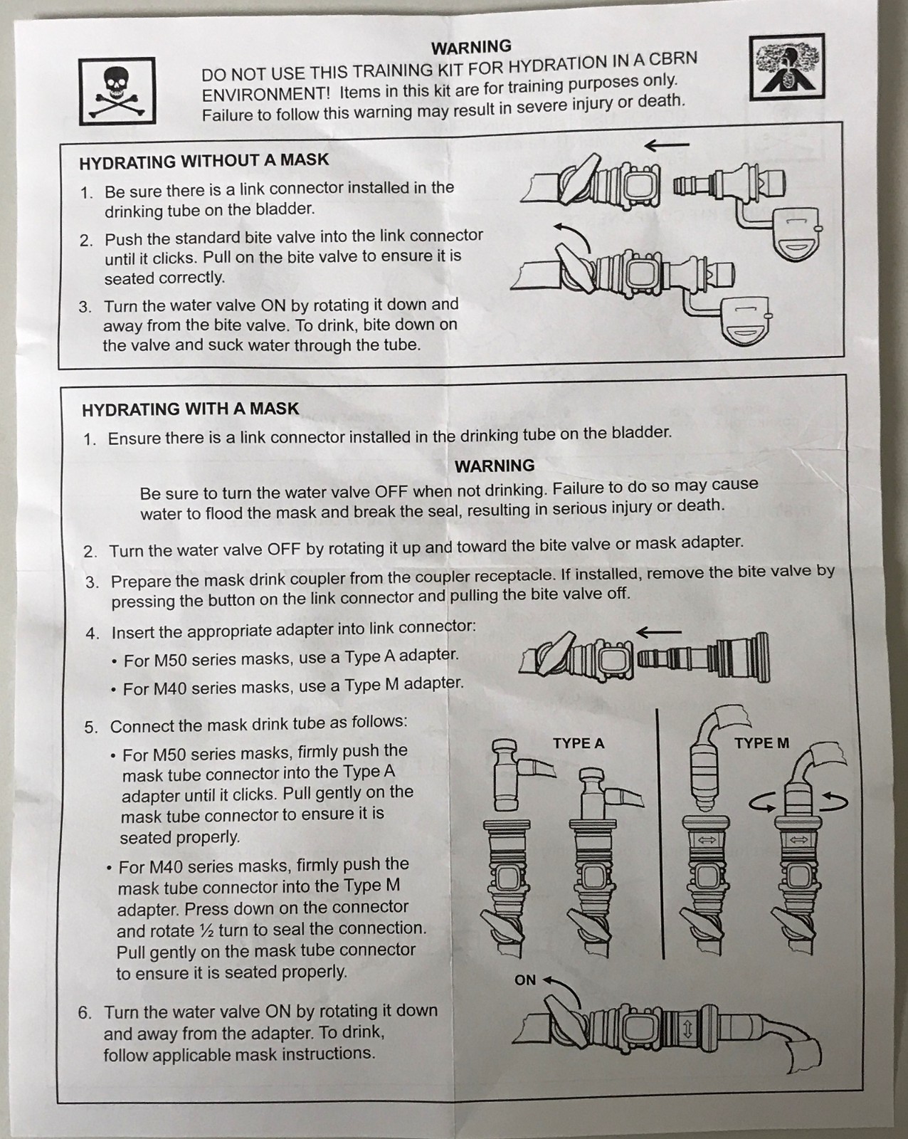 US Military TYPE 2 TRAINING KIT (Replacement Parts) 8465-01-643-6221 "NEW"