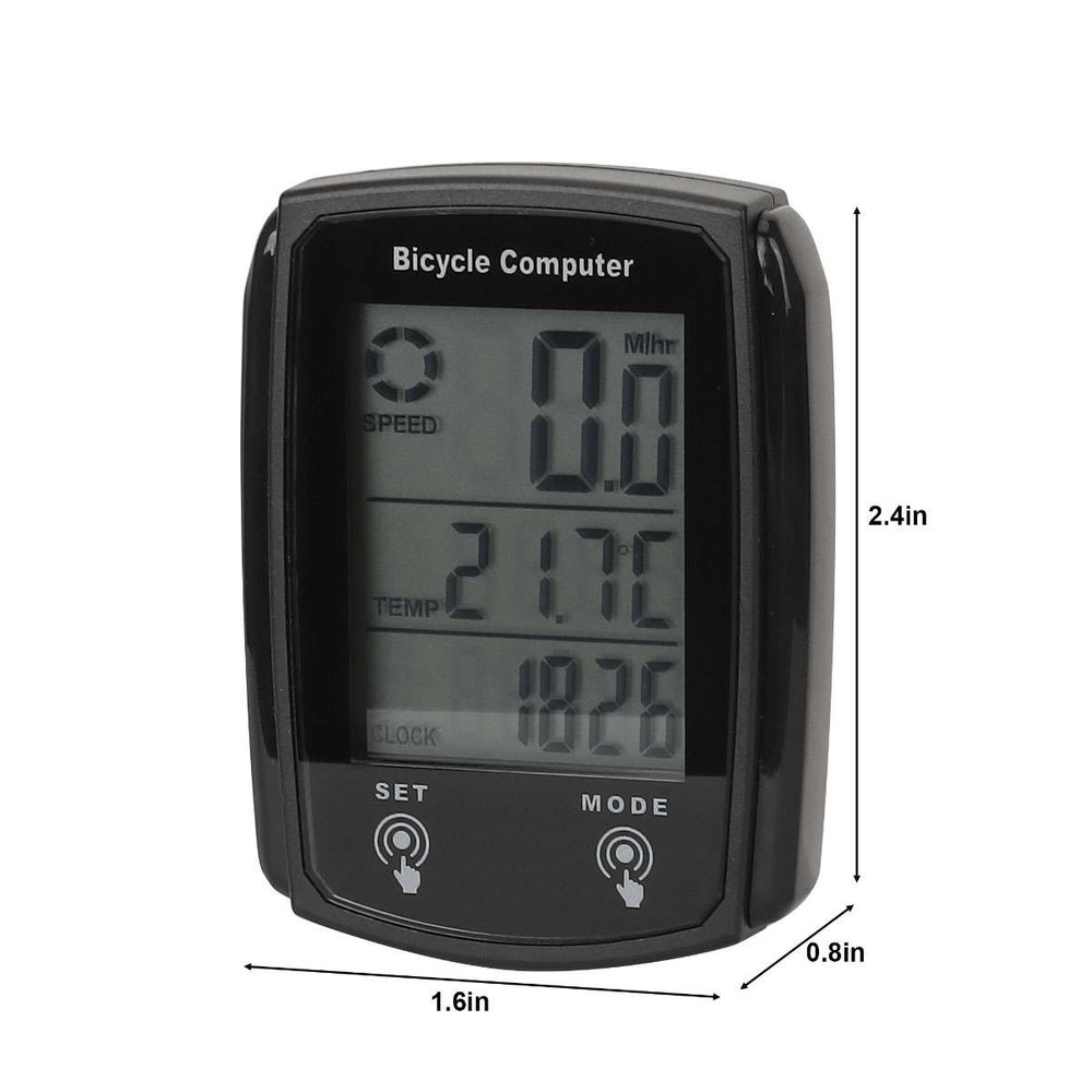 LCD Digital Bicycle Computer Bike Backlight Speedometer Odometer Waterproof US