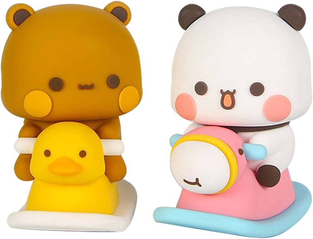 Adorable 2 PC Bubu & Dudu Bear Dashboard Decorations - Whimsical Car Ornaments