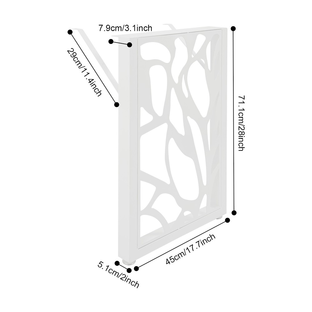 Table Legs 2PCS Desk Legs Metal Dining Rectangular Table Base for Bedrooms