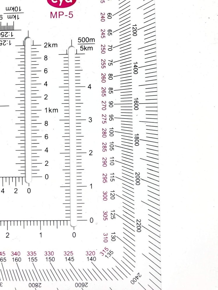 Military Map Reading Tool Plastic Scale Grid Protractor Land Navigation