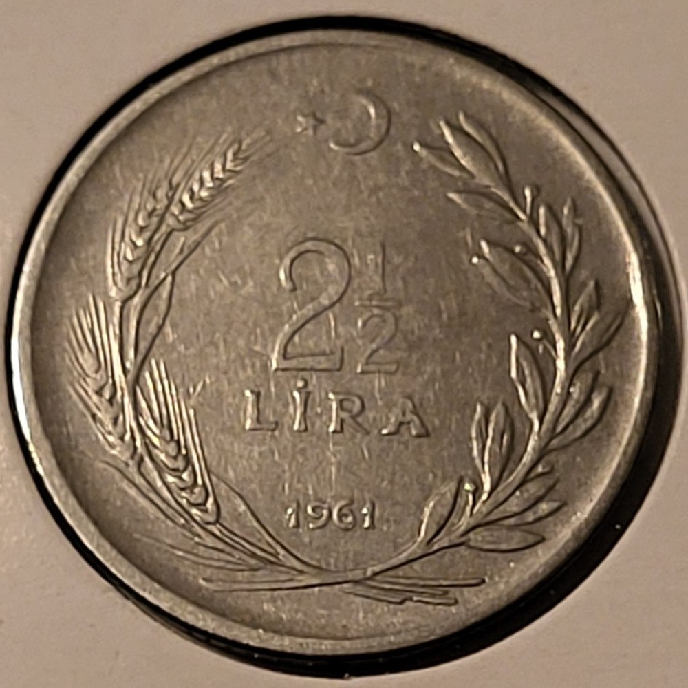 Turkey 1961 2 1/2 Lira Coin