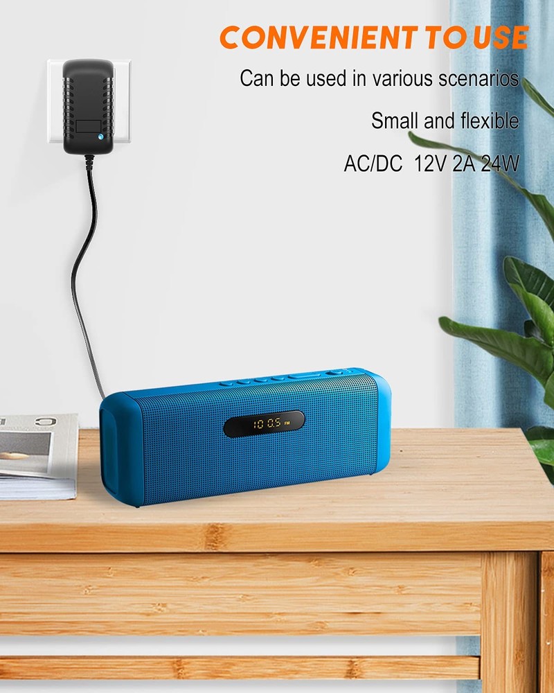 12 Volt 2A Power Adapter Supply12Volt 2000mA Universal AC black