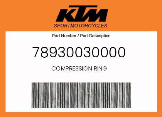 KTM Genuine Compression Ring - 78930030000