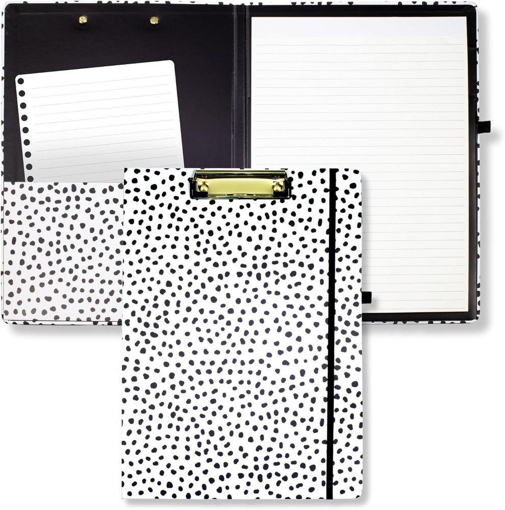 Steel Mill & Co Cute Clipboard Folio with Refillable Lined Notepad and Interior