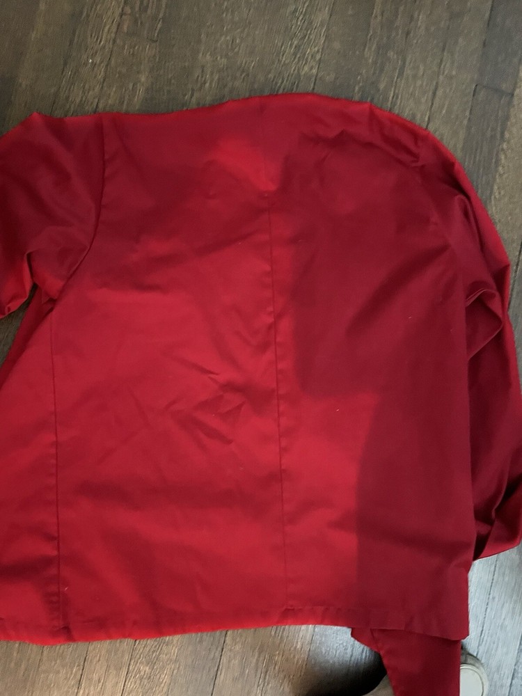 Uncommon Threads Chef Coat Size Medium Double-breasted Long Sleeve Red