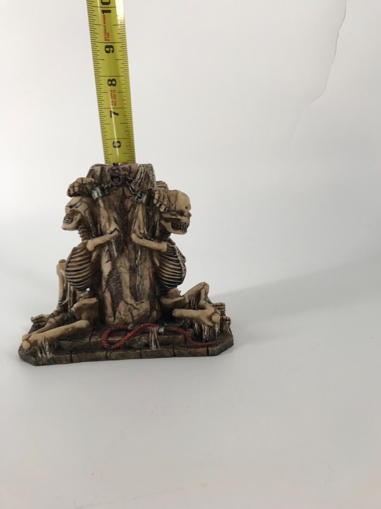 Chained Skeletons Taper Candle Holder