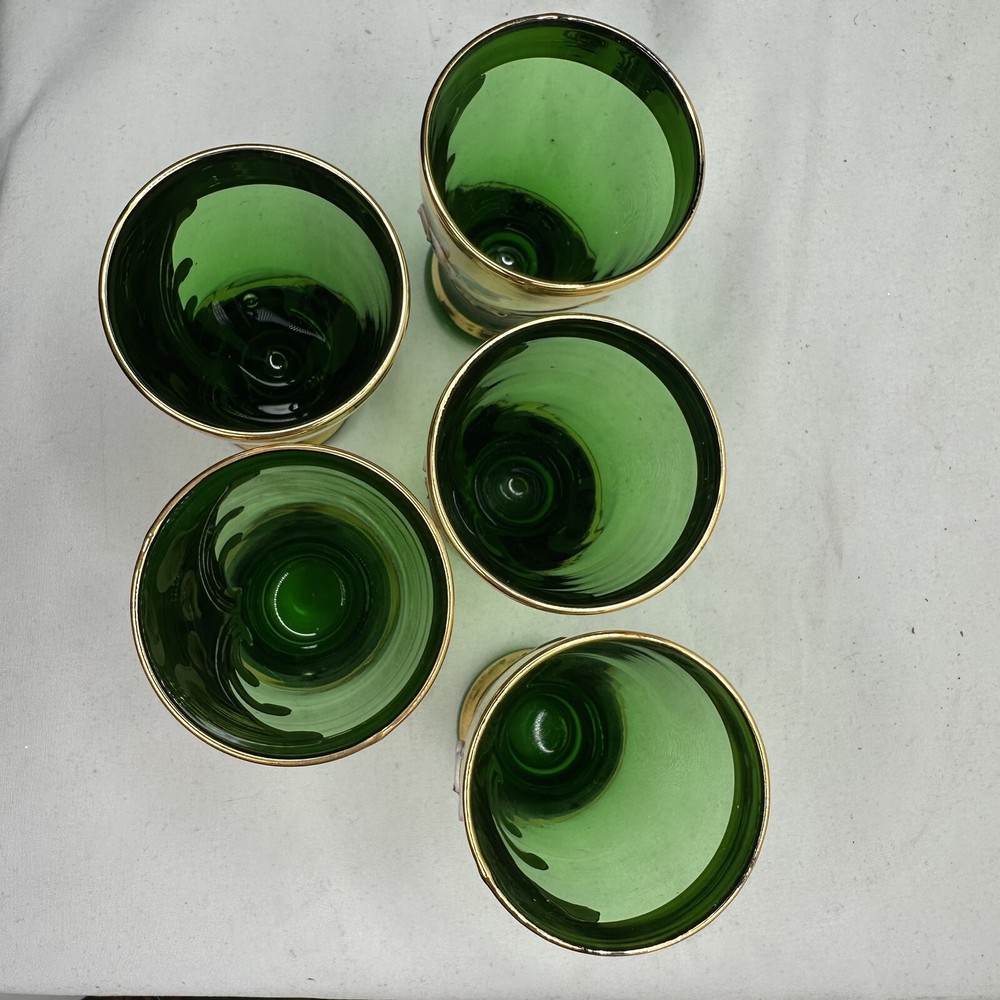 Emerald Cordial Shot Glasses Set 5