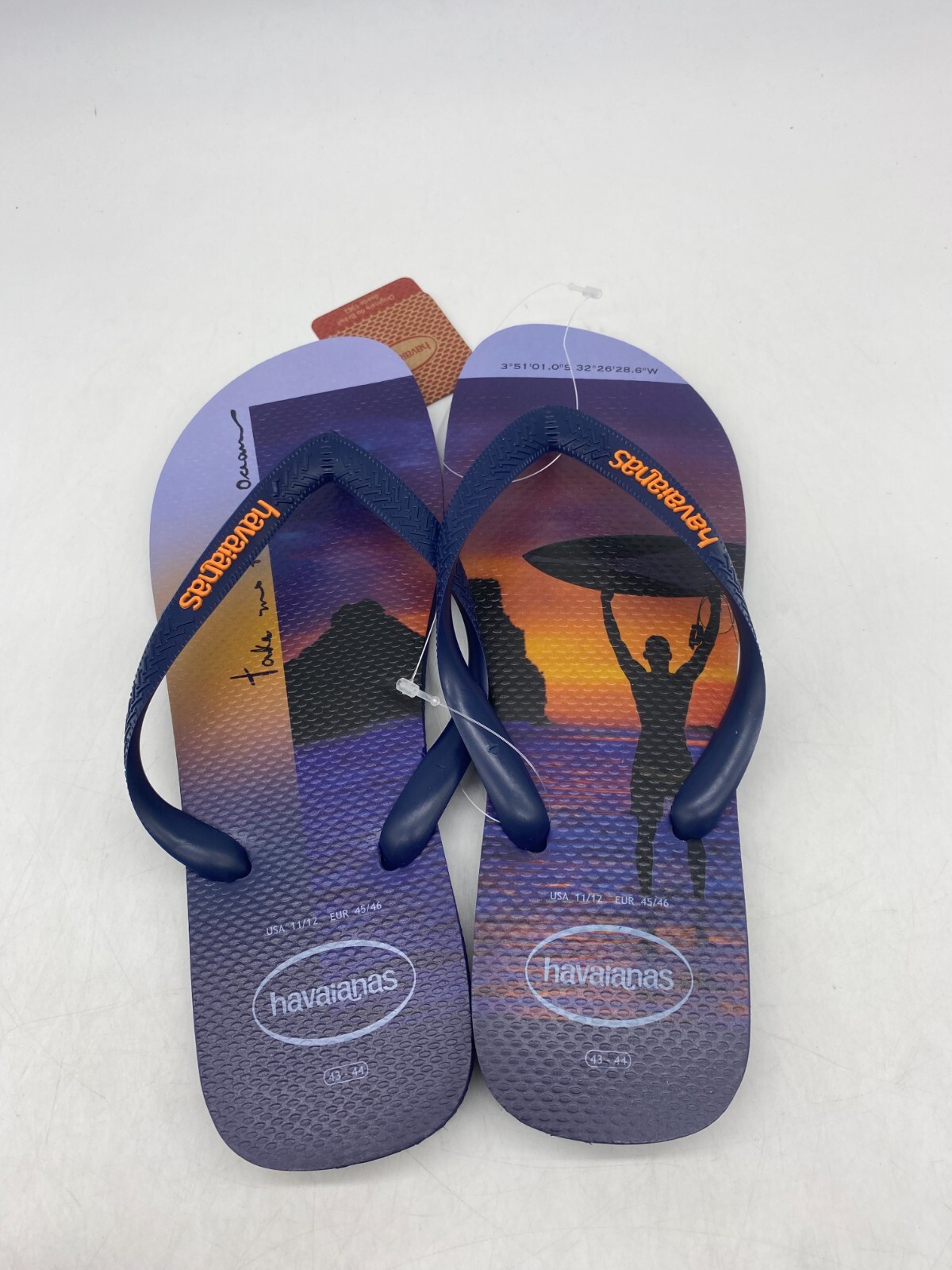 Havaianas Hype Navy Blue Flip Flops Men's Size 11/12