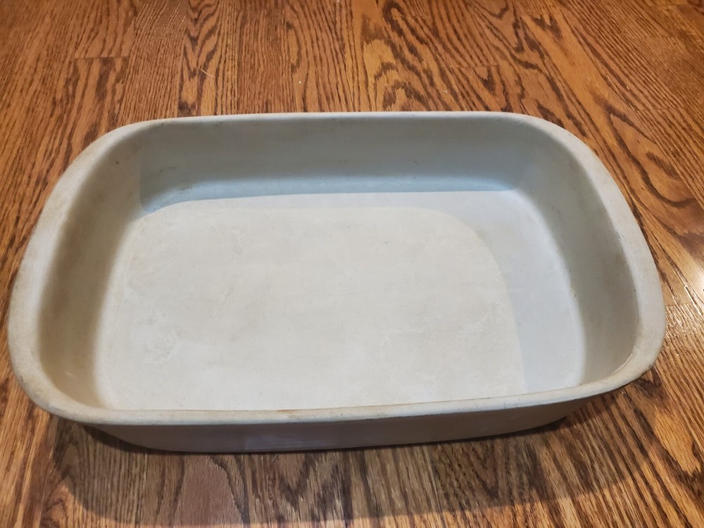 Pampered Chef Stoneware Rectangular Baker 9” x 13” Lasagna Unglazed Used Cond.