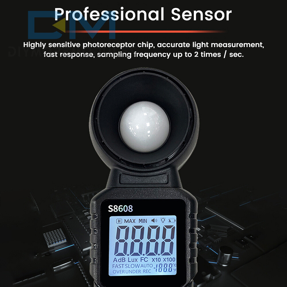 Handheld Digital Light Lux Meter Illuminometer Luminometer Photometer 200000Lux