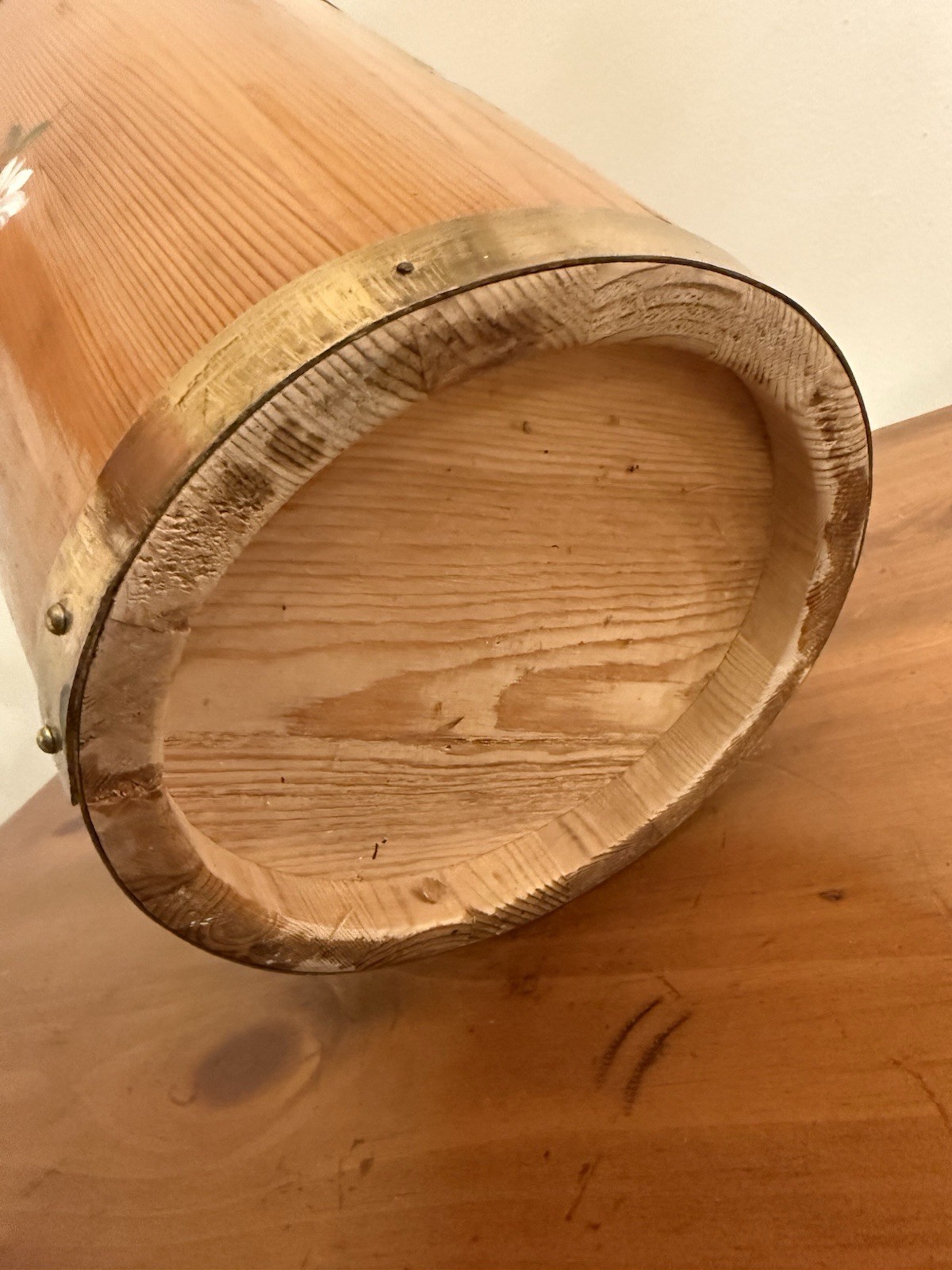 VTG Wood Umbrella Cane Plant Stand Handcrafted Painted Country Farmhouse 24"