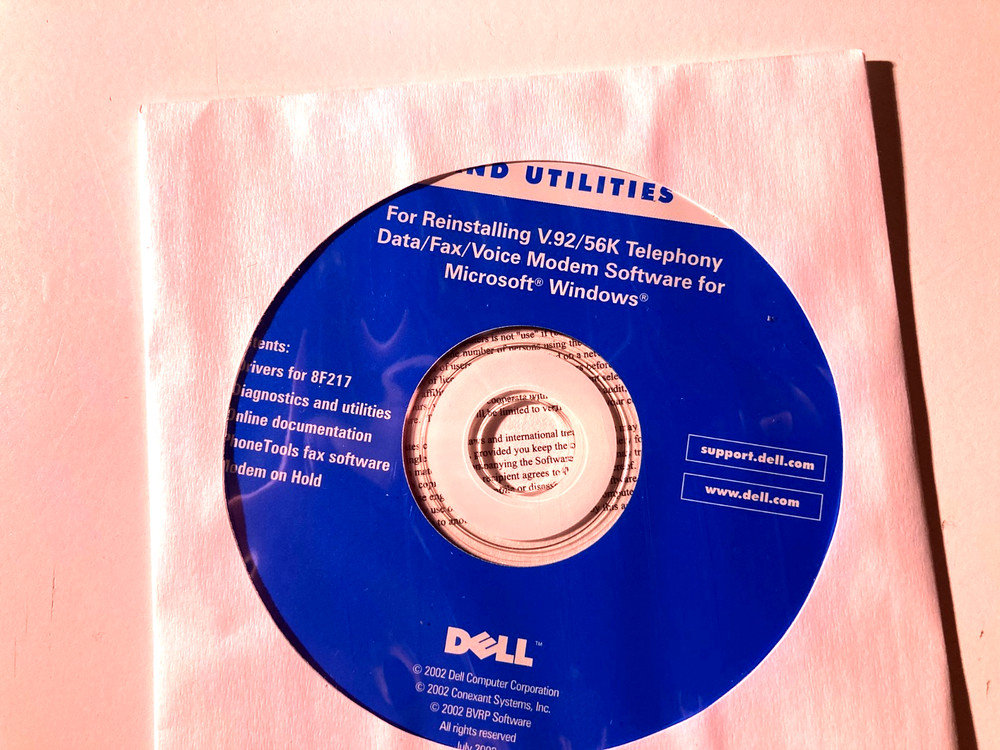 Six (6) - 2002 Dell Installation Discs; Drivers & Utilities; Roxio; CyberLink;