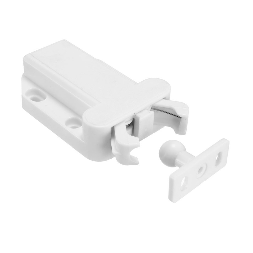 Push Open Latch Lock Touch Catch for Cabinet Cupboard Drawer White