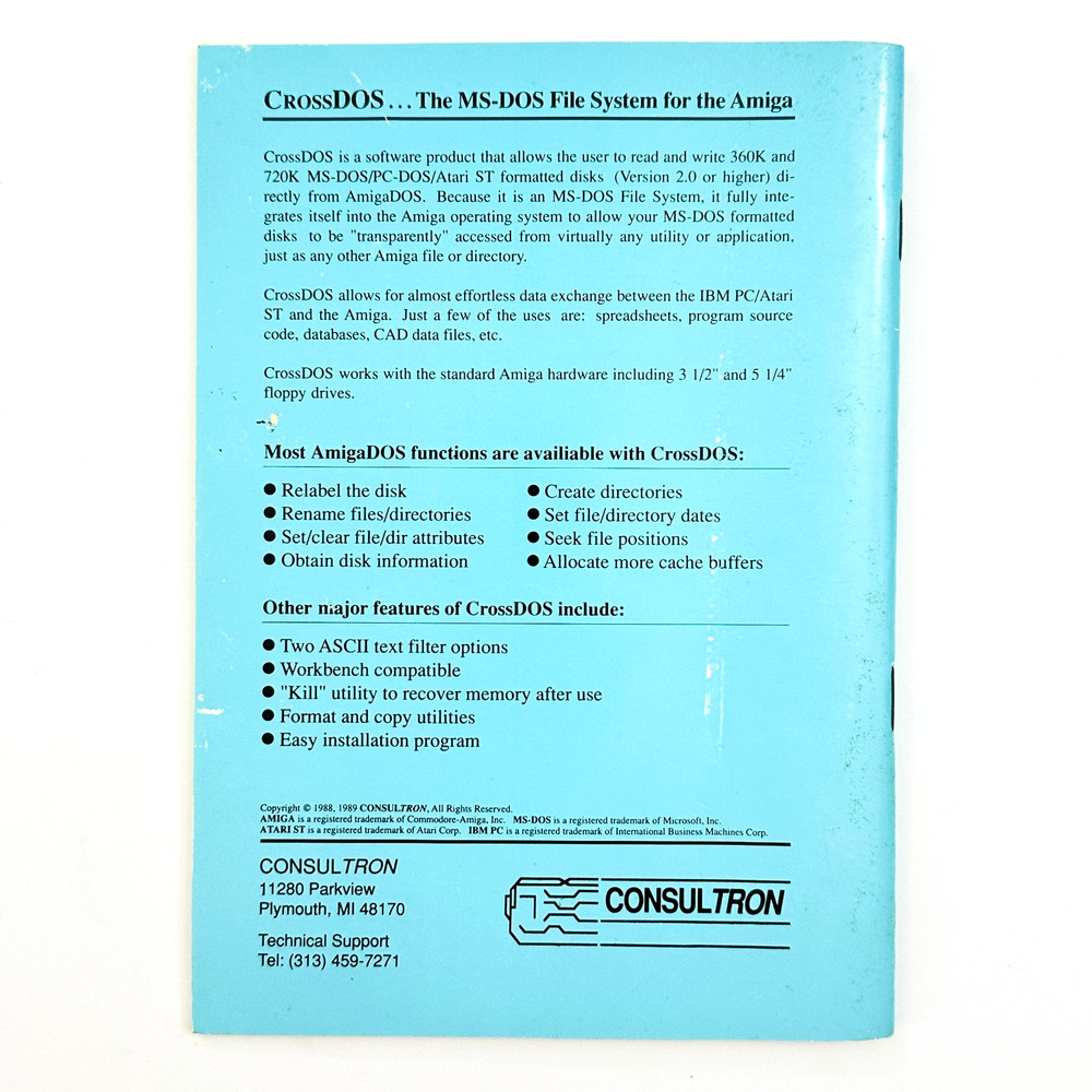 Replacement Manual For Cross DOS 4.0 for Commodore Amiga