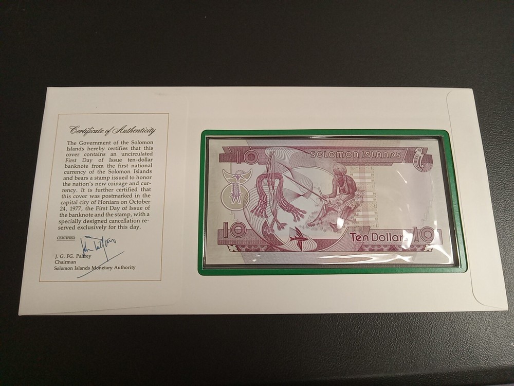 Solomon 10 Dollars 1977 UNC In Original 1st Day ISSUE Package