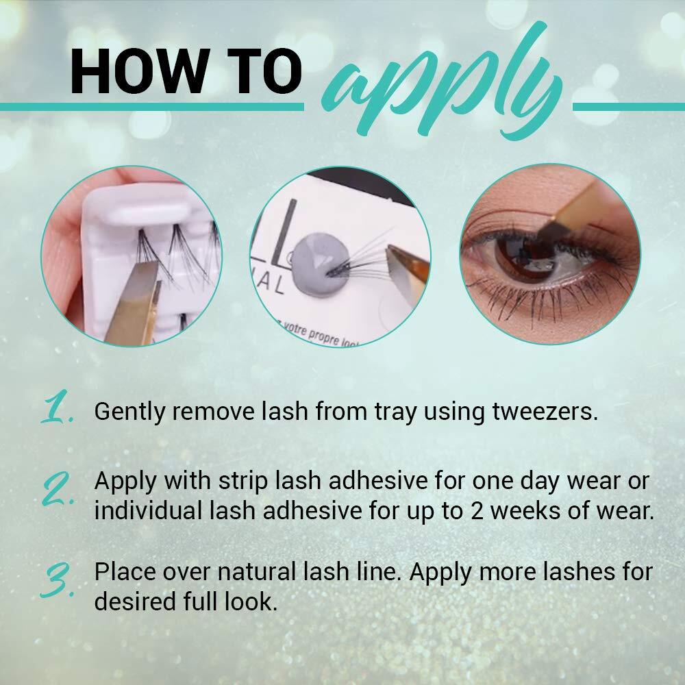 False Eyelashes Soft Touch Trios Individuals Short Black 4 Pack