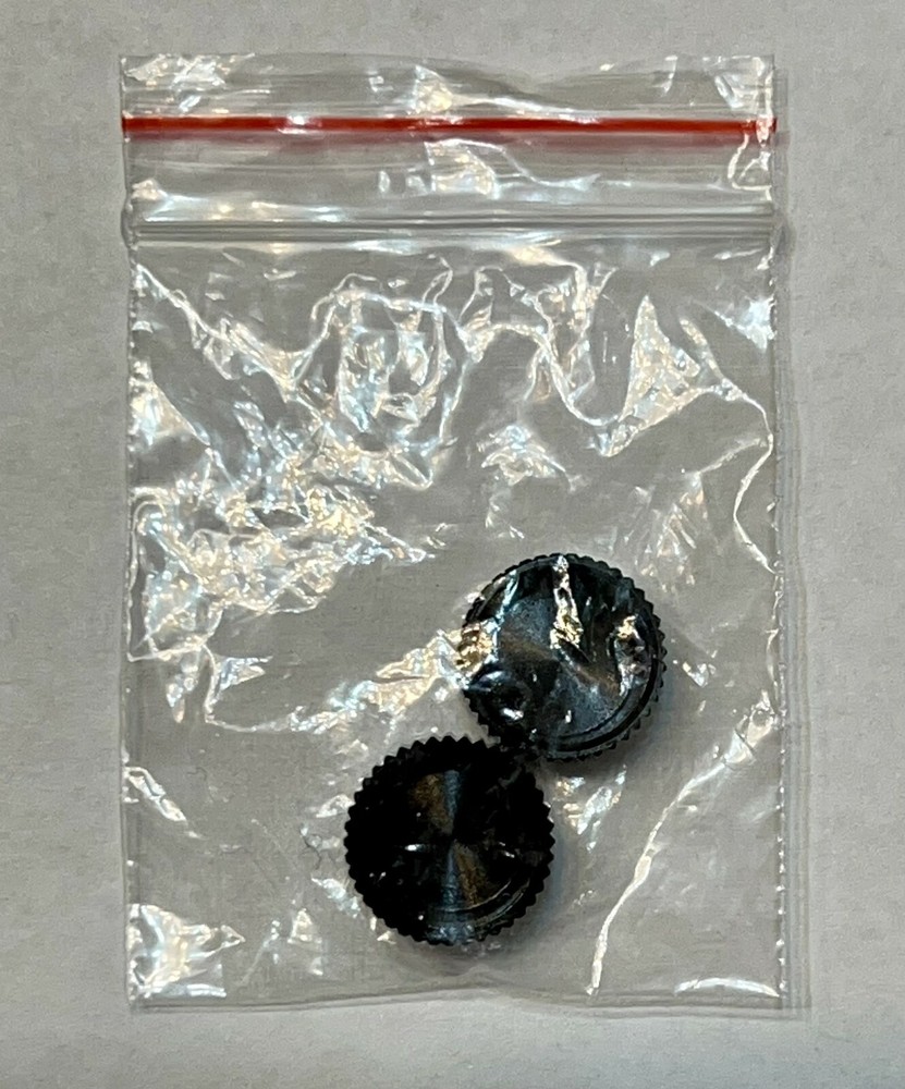 TWO BLACK WINDAGE TURRET REPLACEMENT CAPS FOR ROMEO 4/5 & Holosun RED DOT