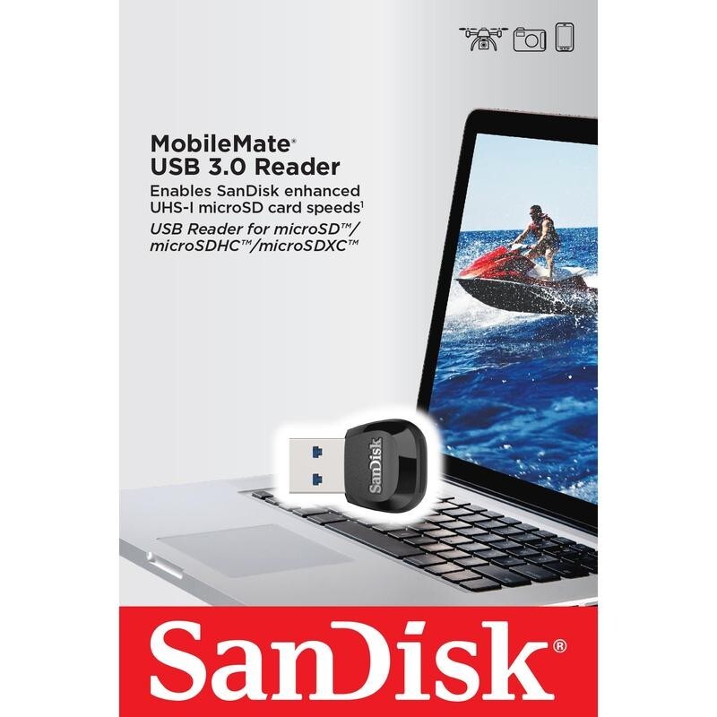 SanDisk MobileMate USB 3.0 MicroSD Card Reader- SDDR-B531-GN6NN High Performance