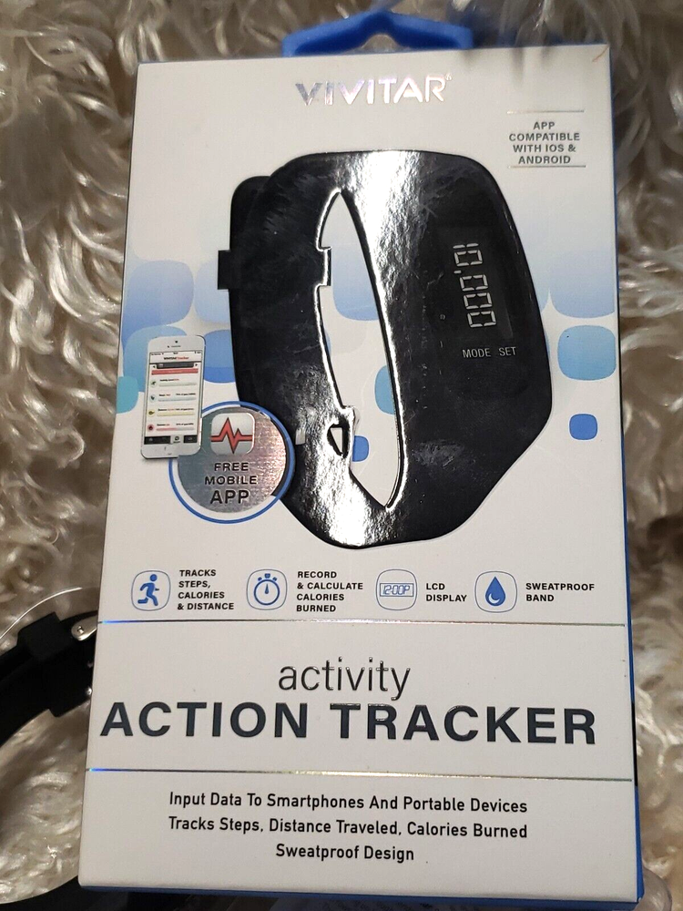 VIVITAR 2018 Activity Action Black Wrist Tracker NOB!