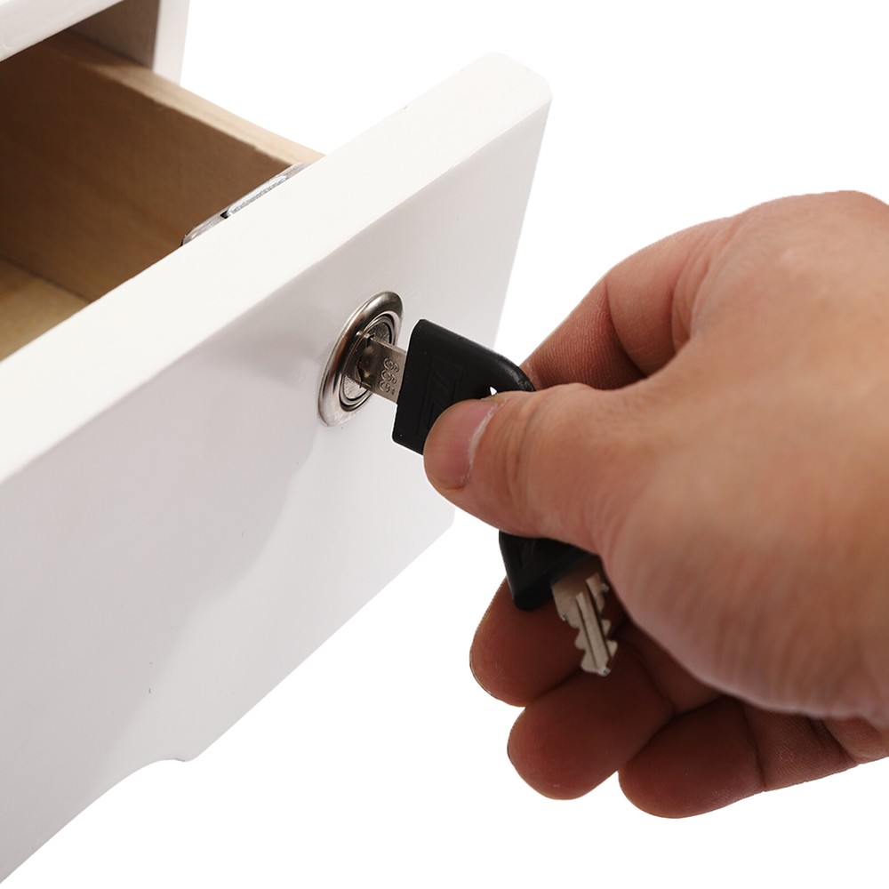 Desktop Storage Box, Desktop Storage Organizer With Lockable Drawer Home Office