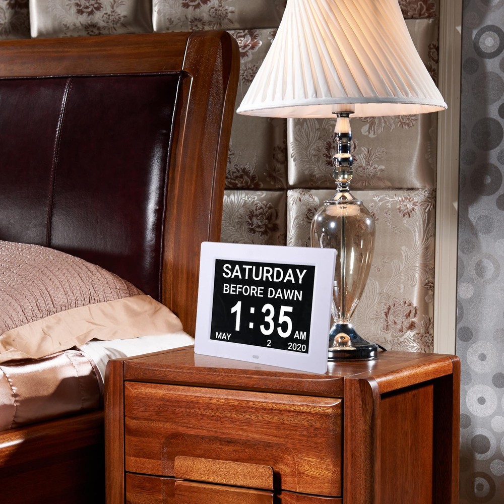 8" LCD Digital Calendar Day Clock