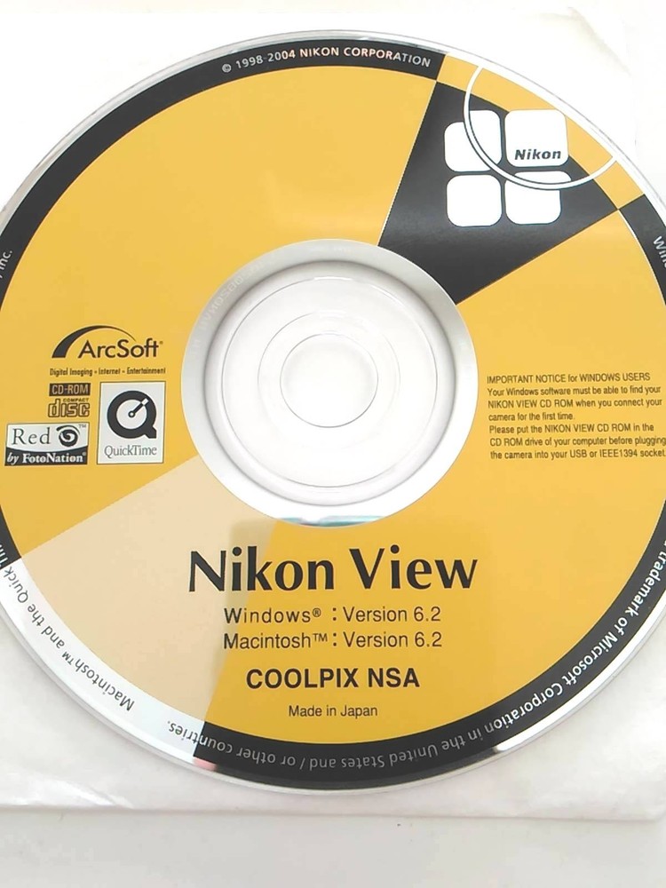 Nikon View Version 6.2 for Windows & Mac w/ Reference Manual
