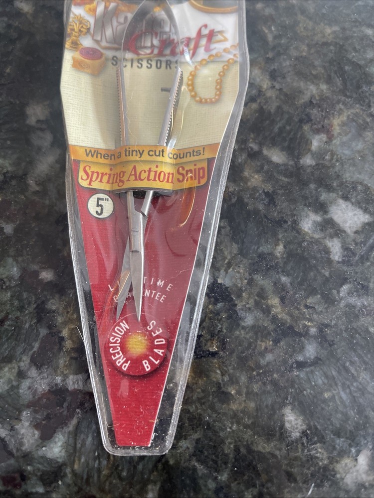New Kane Craft Scissors 5” Spring Action Snip Stainless Steel A1032