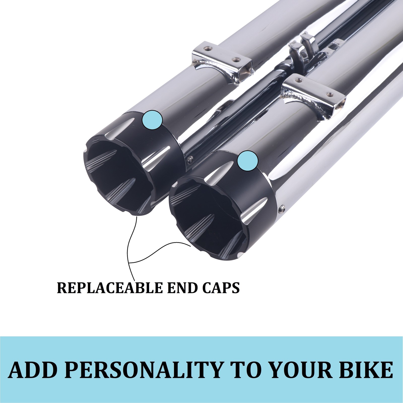 4" Slip on Exhaust Pipes for 2014-Up Indian Chieftain, Roadmaster Upgrading Tone