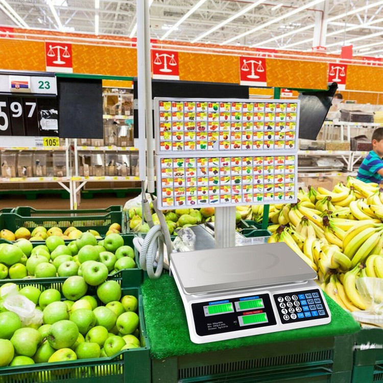 66 lb Electronic Price Computing Scale with LCD Display — Fast, Accurate Pricing