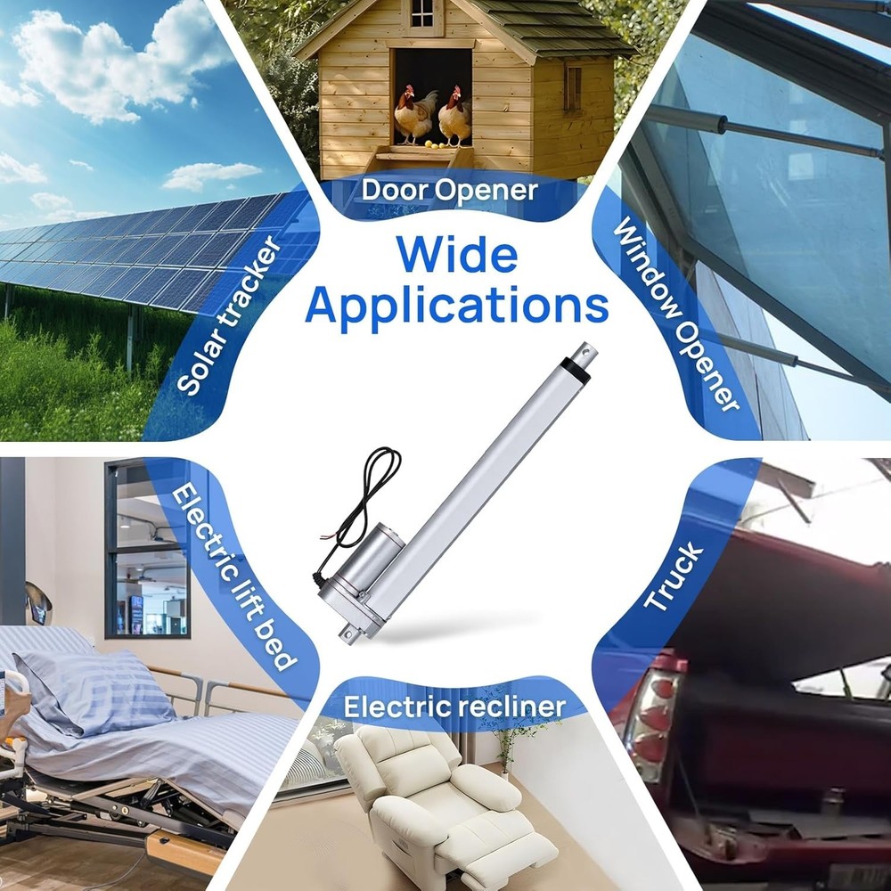 Heavy Duty 330lbs/1500N Solar Tracker Linear Actuator Multi-Functions with Mo...