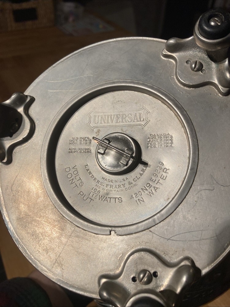 1924 Universal E9239 Coffee Percolator Set - 5pc Aladdin Urn - Mint Glass/Tray