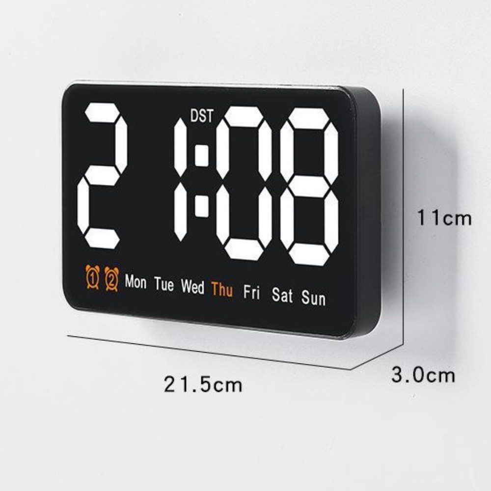 Dual Time Format Adjustable Brightness Bright Display Built-in Alarm Feature