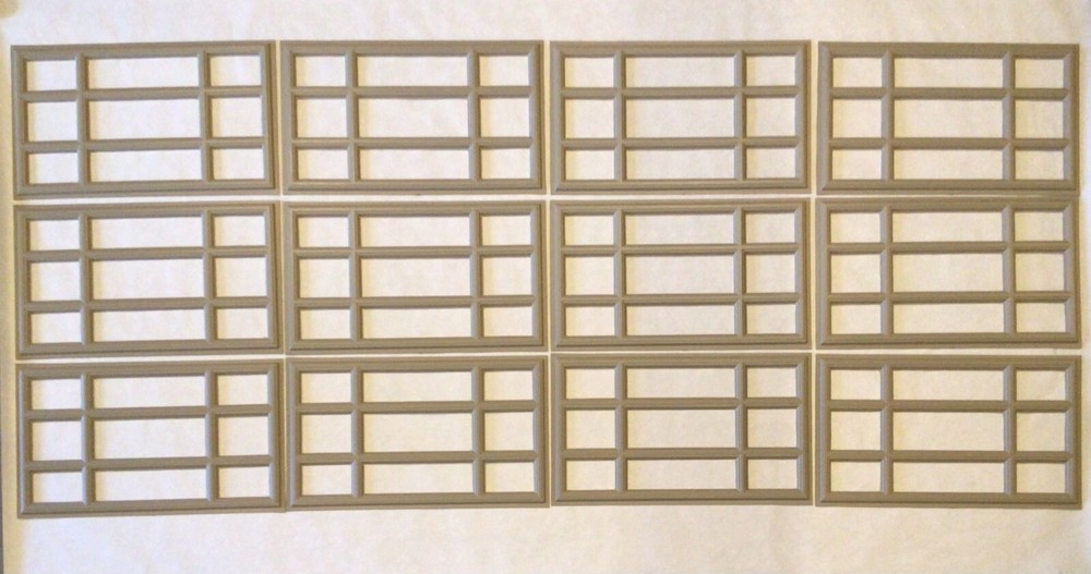 12 Amarr Prairie Replacement Inserts for Short Panel Amarr Garage Doors Sandtone