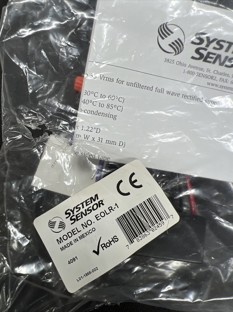 SYSTEM SENSOR #E0LR-1 EPOXY ENCAPSULATED SPST 9 TO 40 VDC