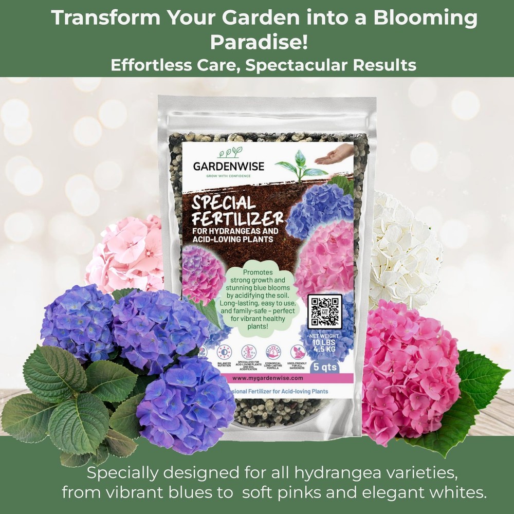 GARDENWISE Slow Release Hydrangea 12 OZ, Acidic Fertilizer