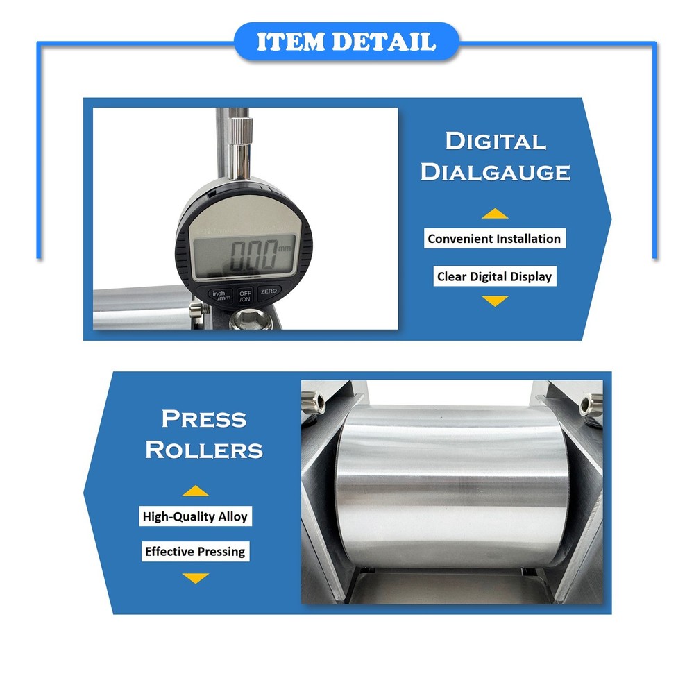 Manual Vertical Lab Electrode Sheet Calender Roller Press Machine 0~3MM