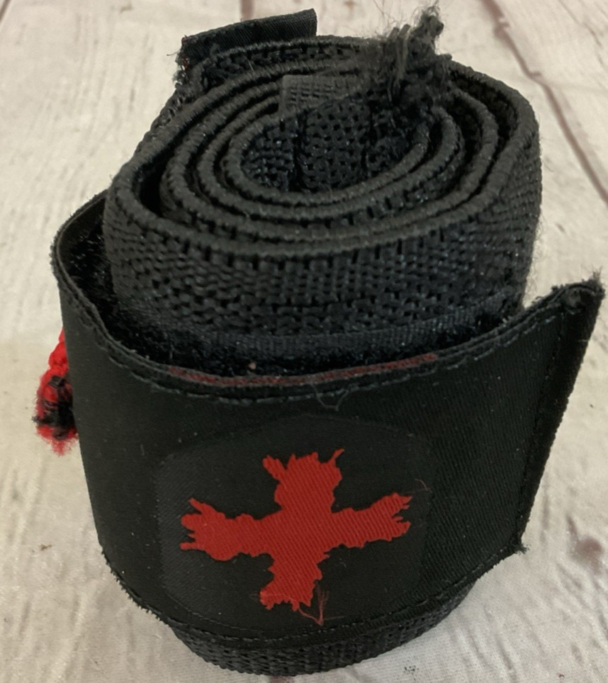 Harbinger Single Red Line Weightlifting Wrist Wrap Thumb Loop Fully Adjustable