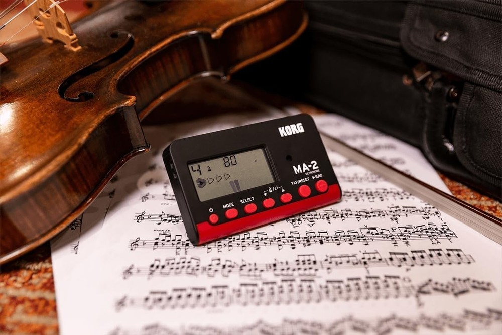 MA-2 Black/Red Digital Metronome: Large Display & Timer Functions for Musicians