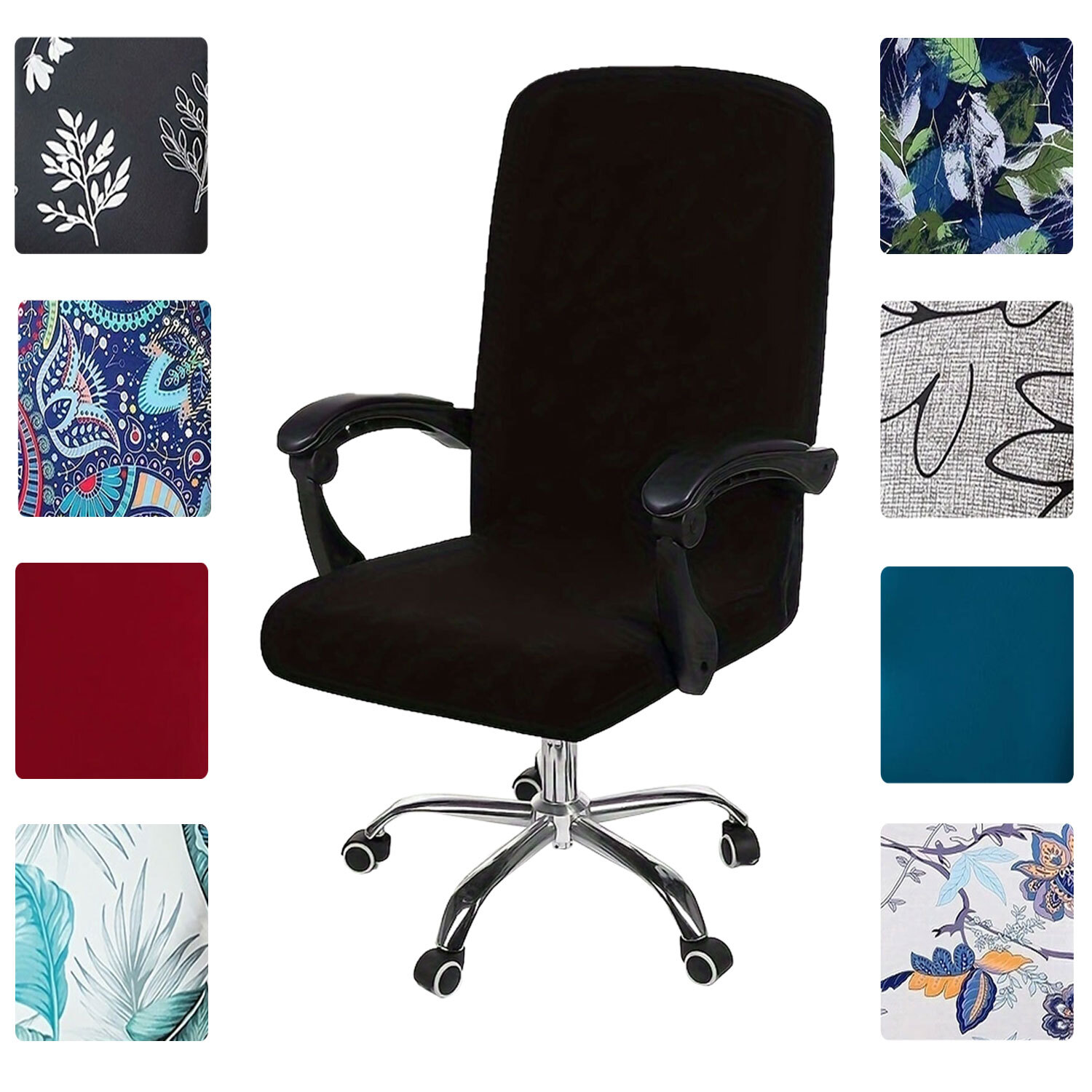 Stretchable computer swivel chair cover Desk chair protection, household items