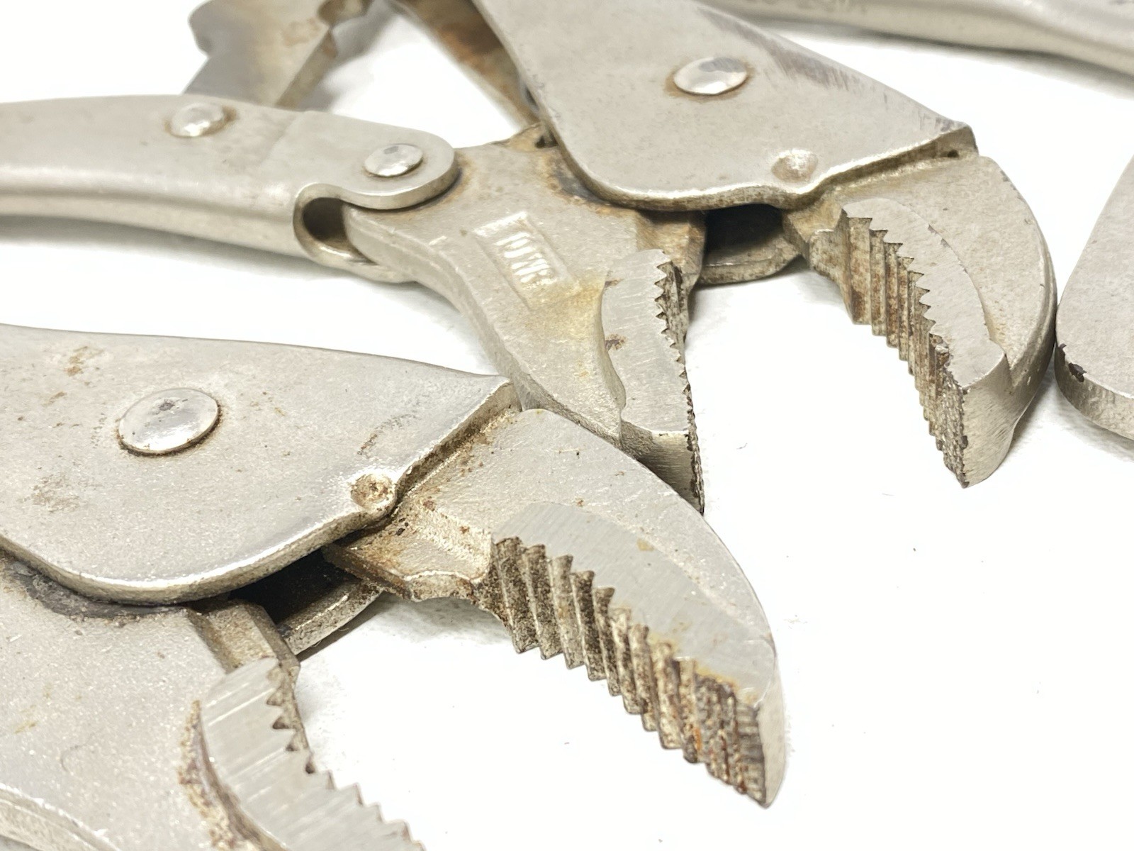 Vintage Lot of 4 Vise Grip Petersen-Dewitt USA Made Locking Pliers 10WR 7WR & 6R