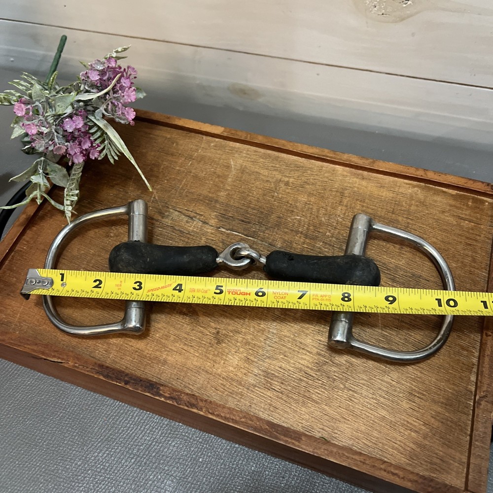 Korsteel Rubber D-ring Single Jointed Snaffle Bit 5"