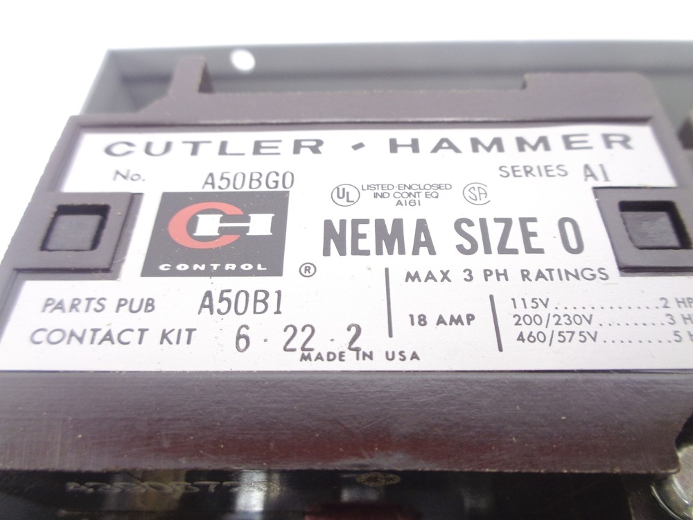 CUTLER HAMMER A50BGOA SER. A1 NSNP