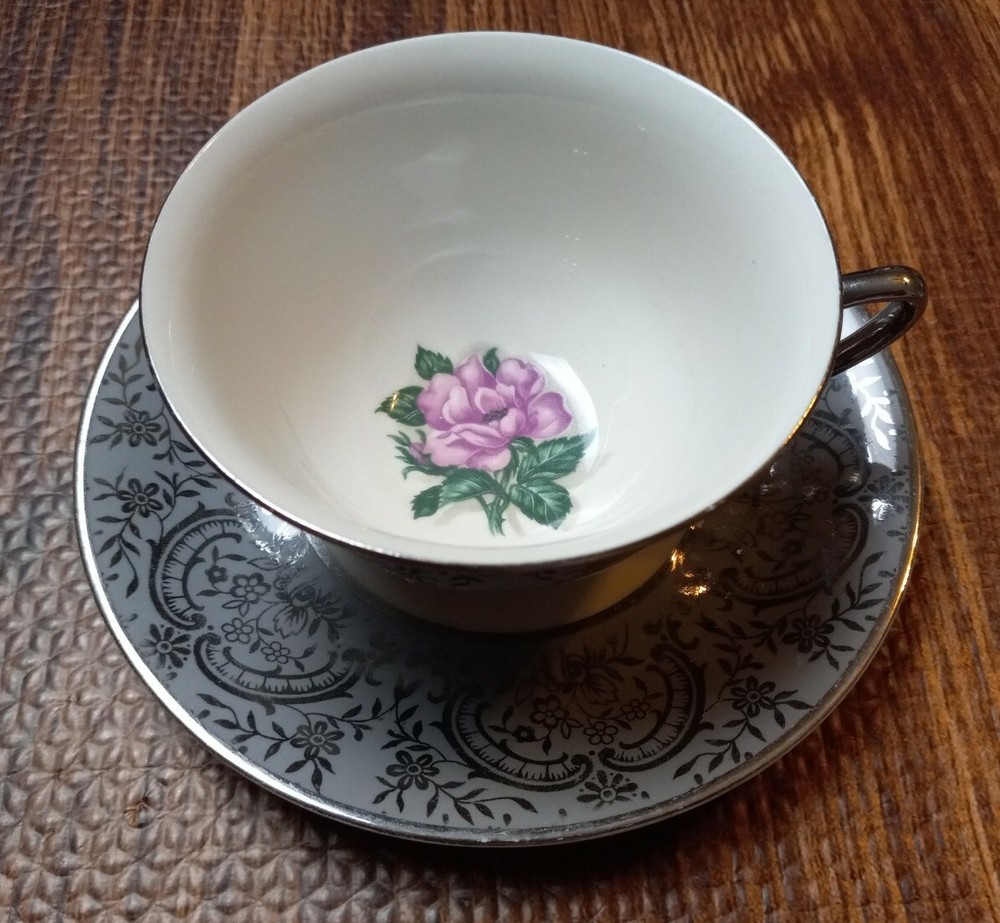 Vogue Silver Lace Cup & Saucer