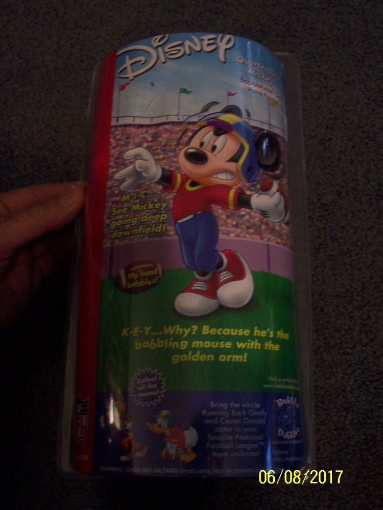 Disney Quarterback Mickey Mouse Bobblehead Hand Painted