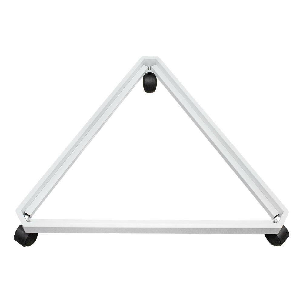 WHITE 3 Way Triangle Rolling Base Display Gridwall Panel Casters Dolly 24x27