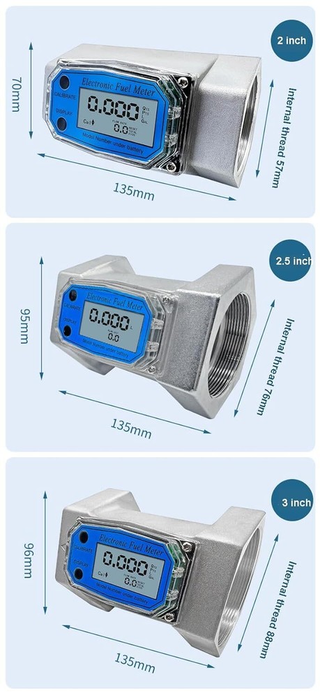Turbine Flow Meter ±1%Accuracy High Precision Electronic Digital Fuel Flow Test