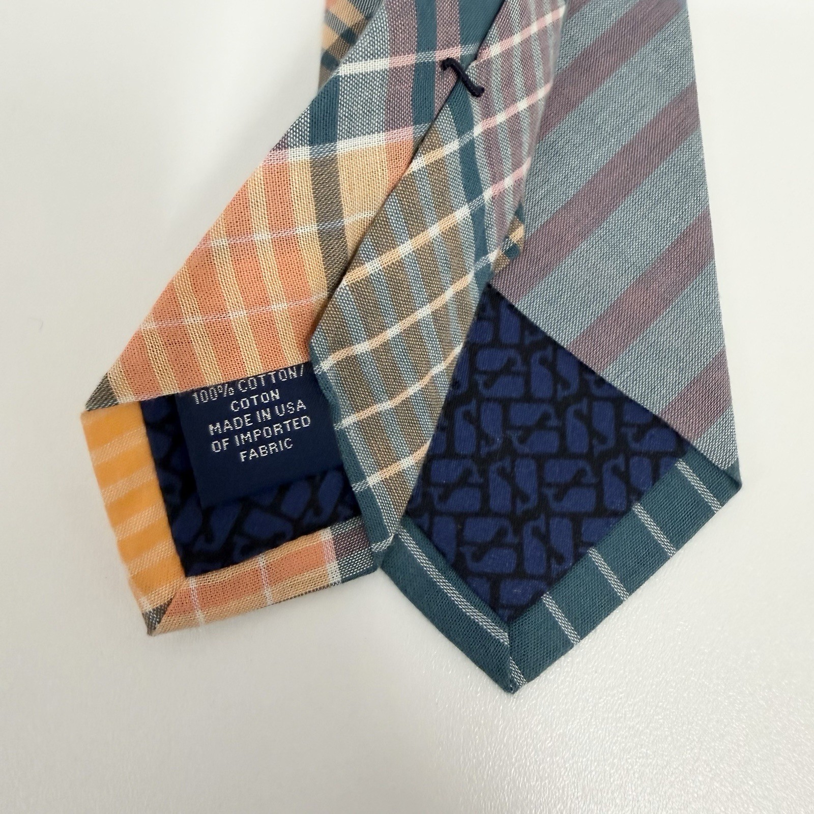 Vineyard Vines NEW Boy's Recent Tie Multicolor Plaid Cotton 2.75" (W) x 49" (L)