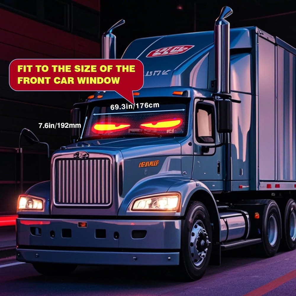 70”x7.6” Devil Eyes LED Display Light APP Control Flexible Programmable Screen