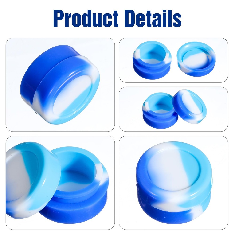 50 Pack 5ML Silicone Non-Stick Storage Jars for Multiple Uses